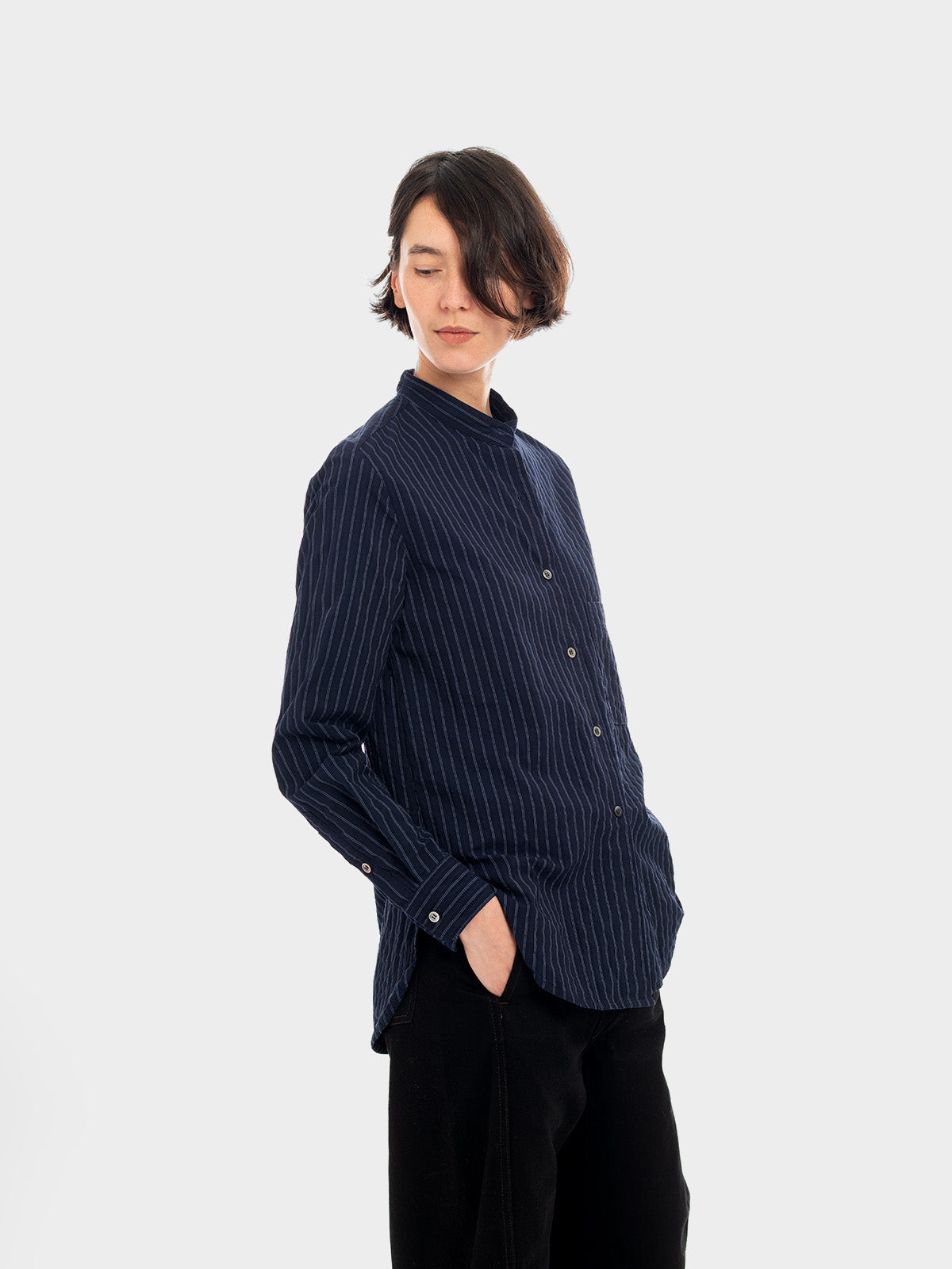 
            FERNANDA / INDIGO BLUE STRIPED