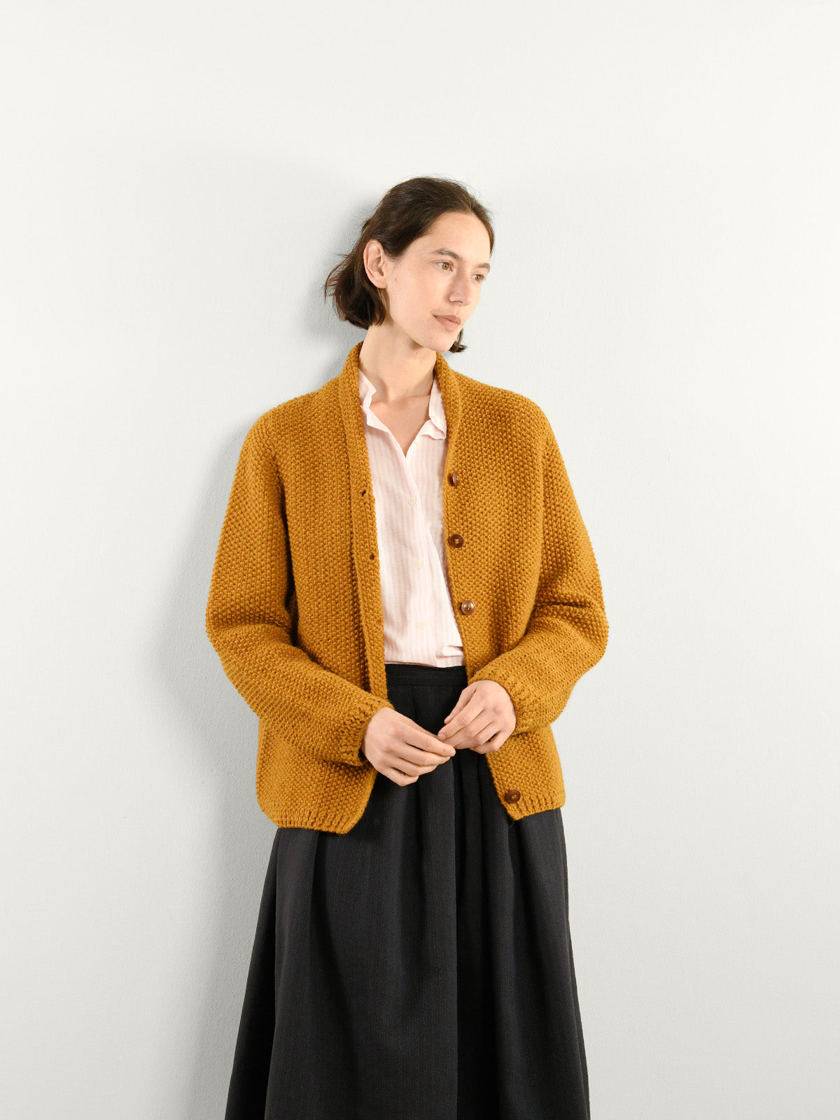 ERIN / HANDKNIT / MUSTARD