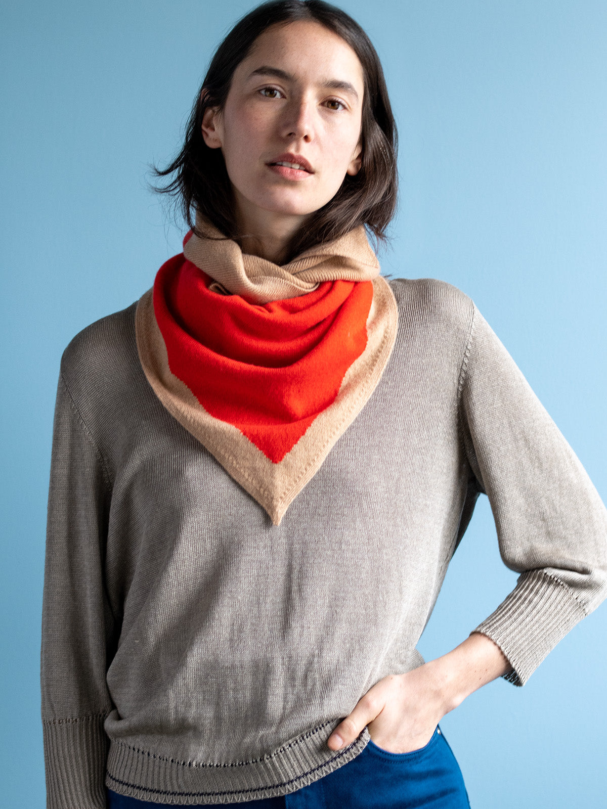 
            WILLOW / CASHMERE SCARF / LACQUER-SAND