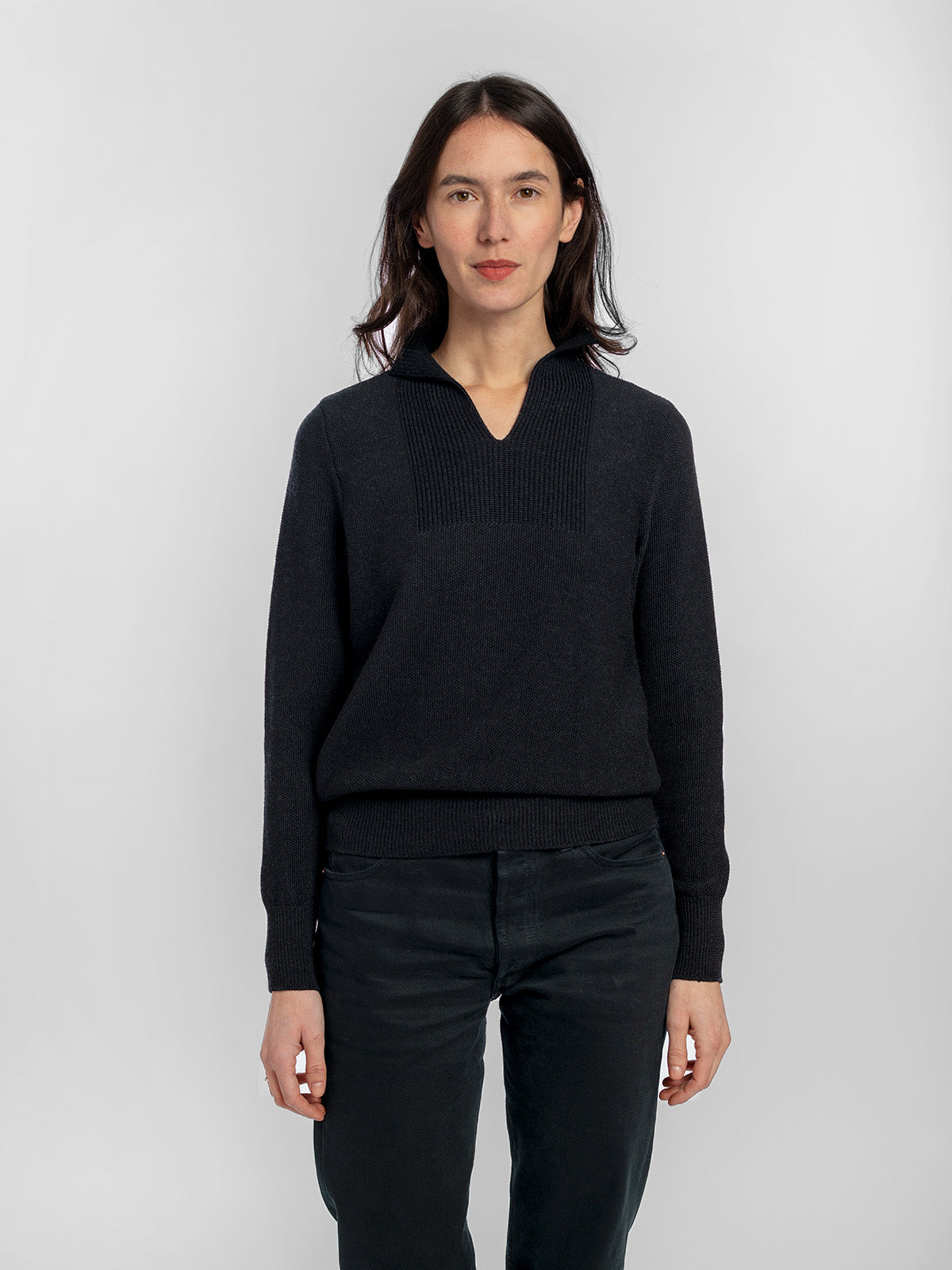 LOUISE / MERINO WOOL / BLACK MELANGE
