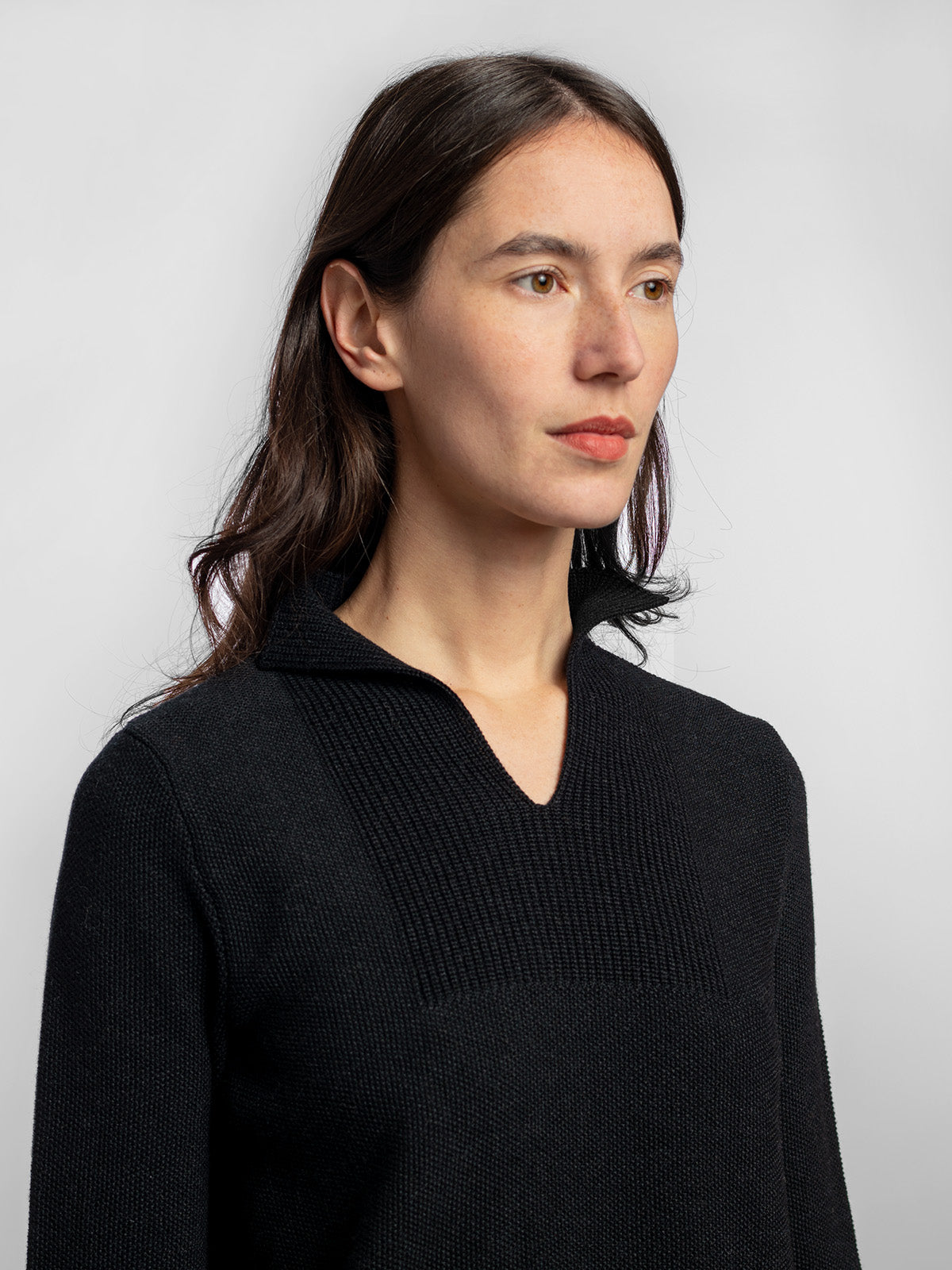 LOUISE / MERINO WOOL / BLACK MELANGE